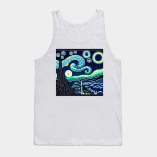 Beautiful Abstract swirl Rustic Fantasya Landscape Tank Top